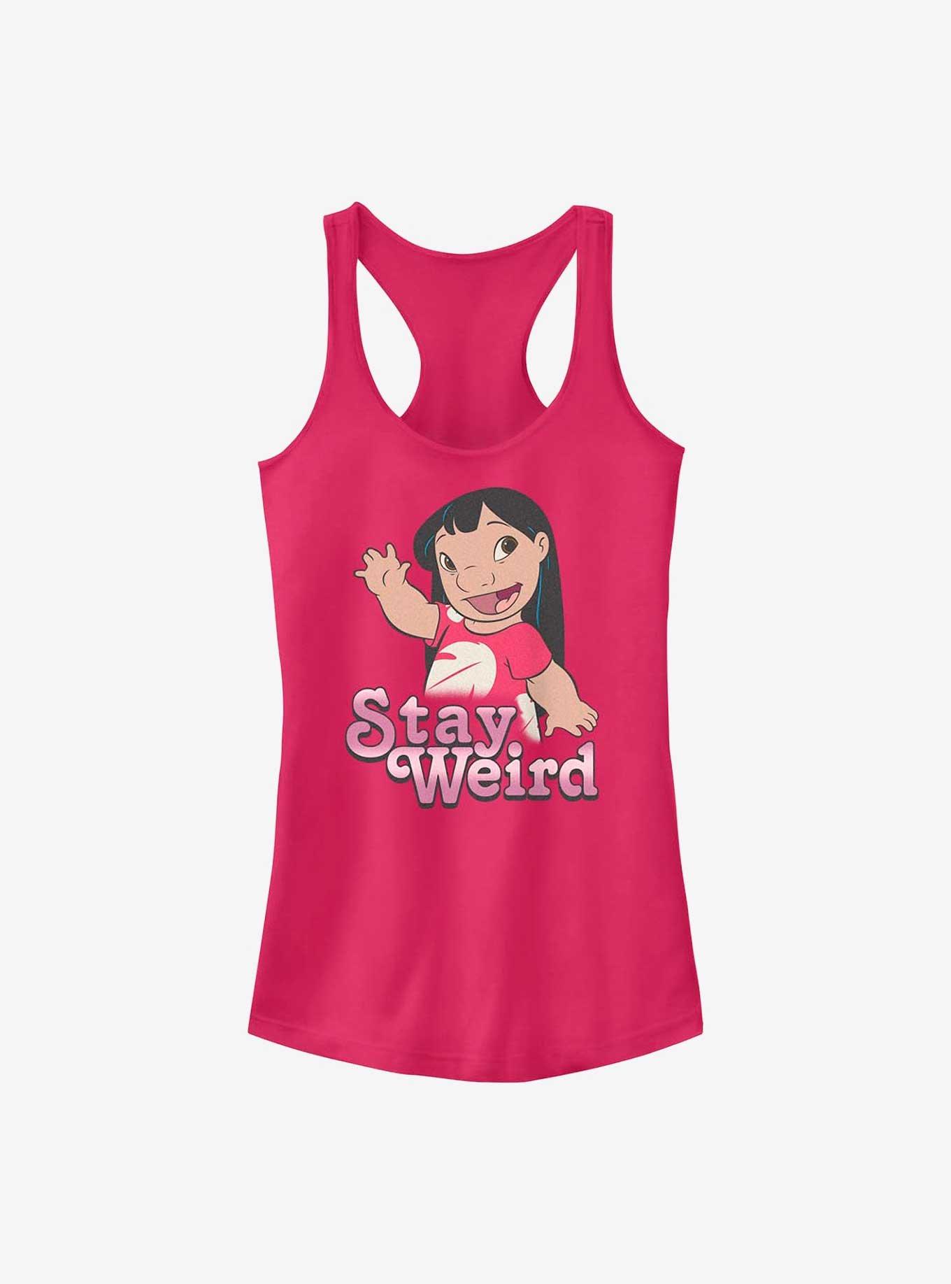 Disney Lilo & Stitch Stay Weird Lilo Girls Tank, RASPBERRY, hi-res