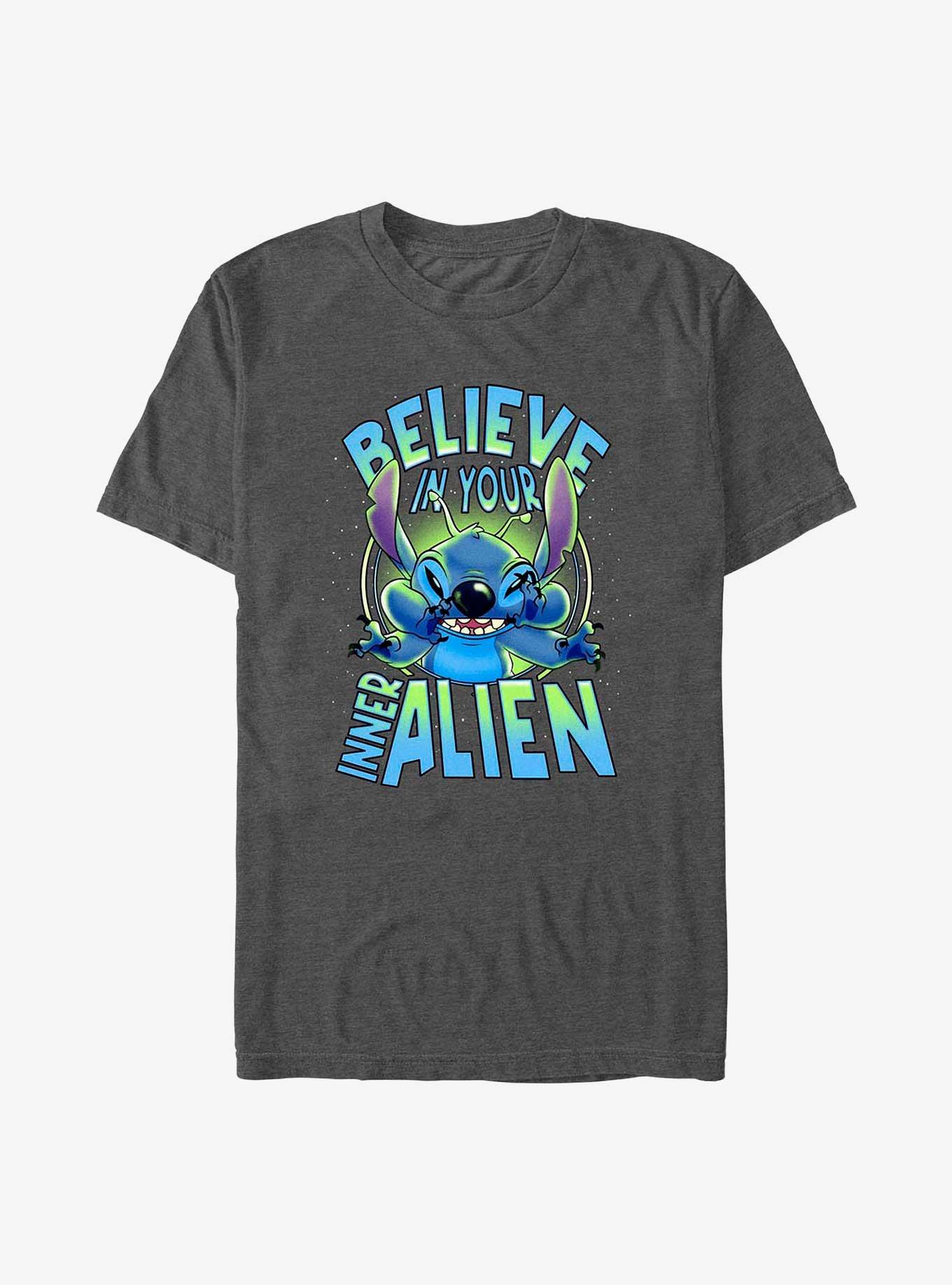 Disney Lilo & Stitch Inner Alien T-Shirt, CHAR HTR, hi-res