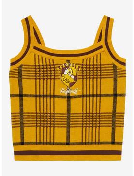 Harry Potter Hufflepuff Plaid Knit Tank Top - BoxLunch Exclusive, , hi-res