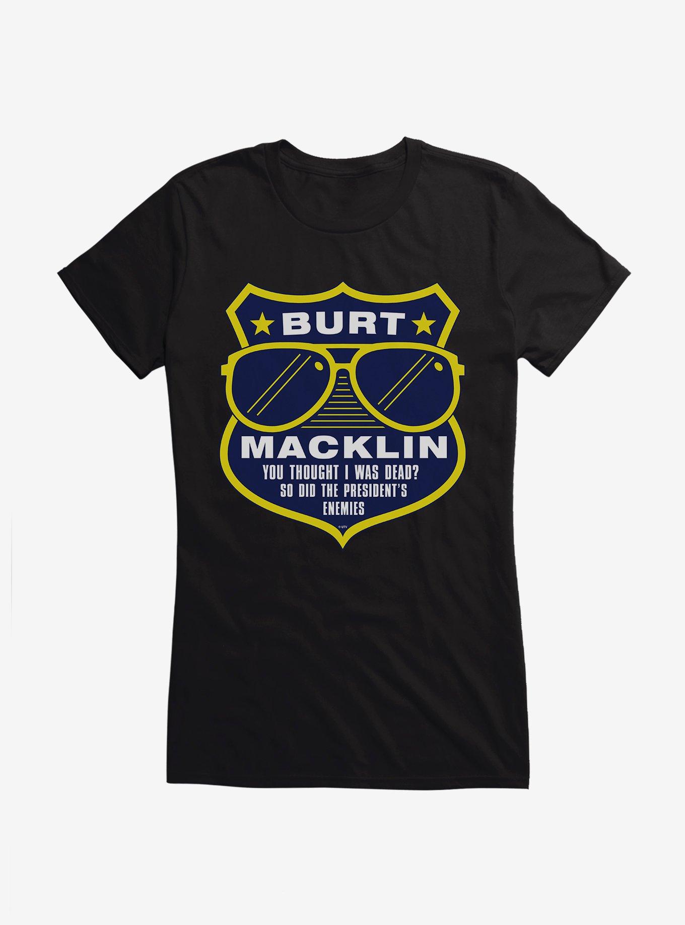 Parks And Recreation Burt Macklin Badge Girls T-Shirt