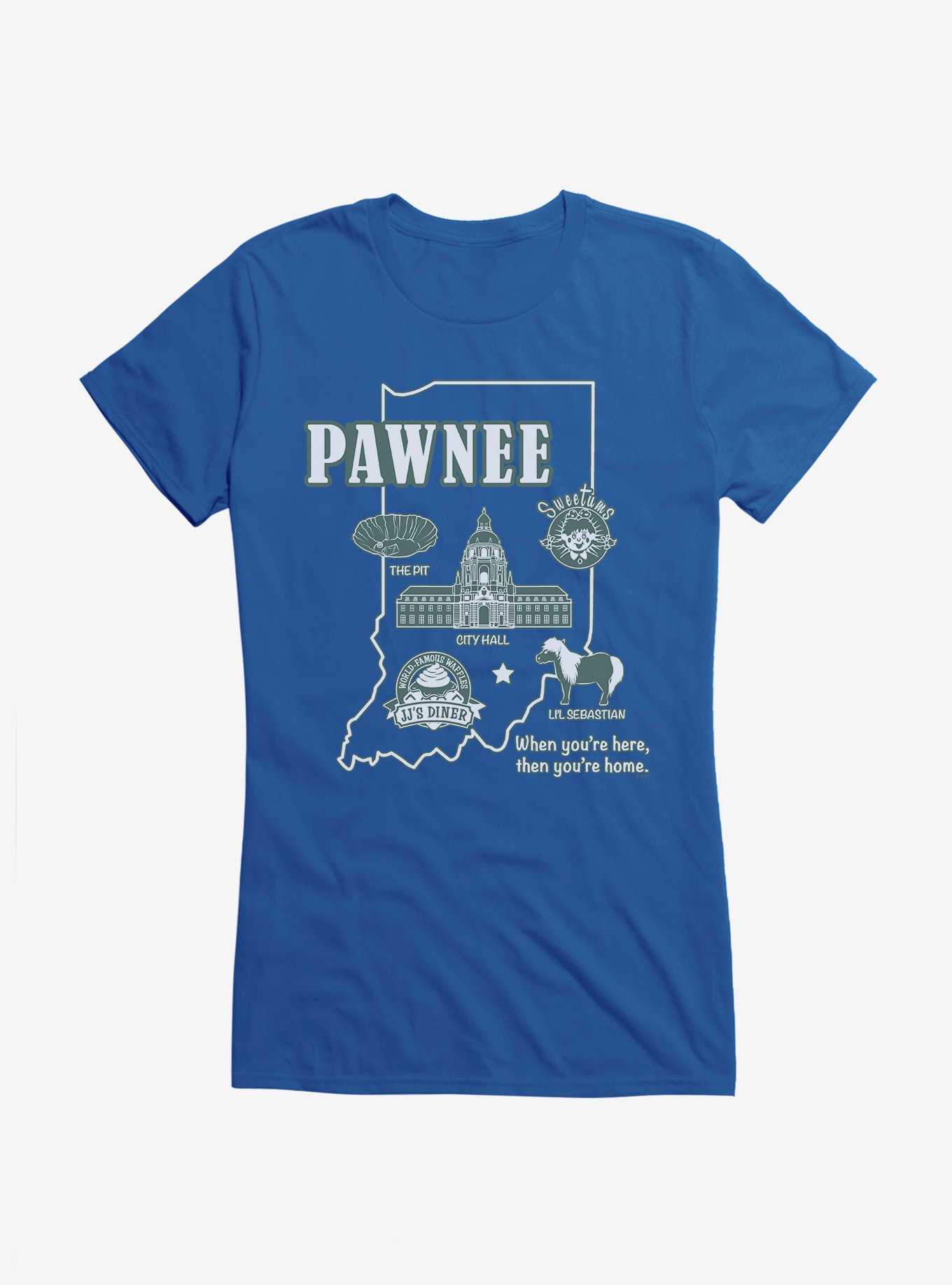 Parks And Recreation Pawnee Map Girls T-Shirt, , hi-res