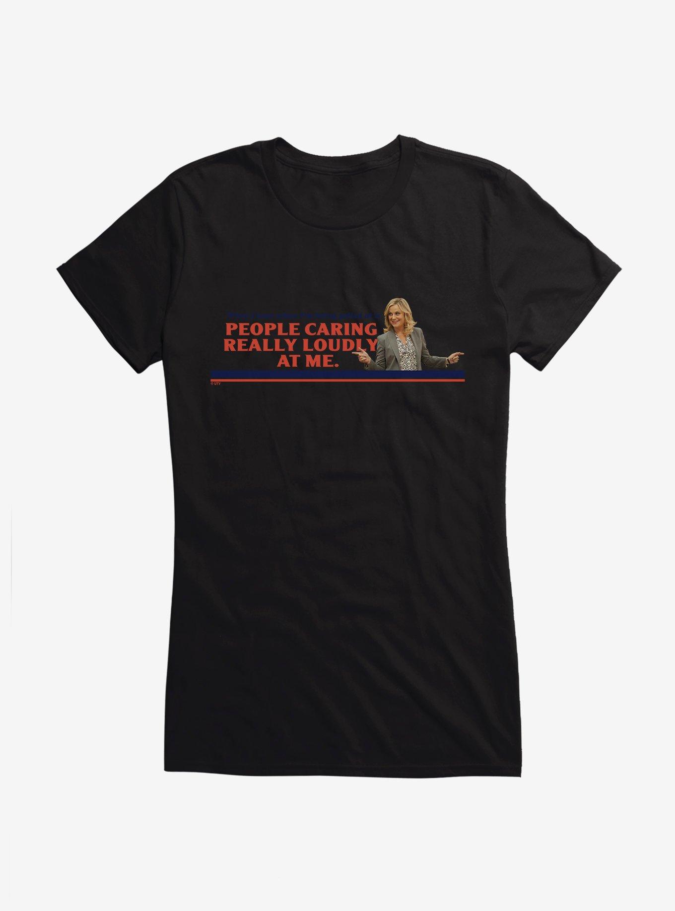 Parks And Recreation People Caring Loudly Girls T-Shirt