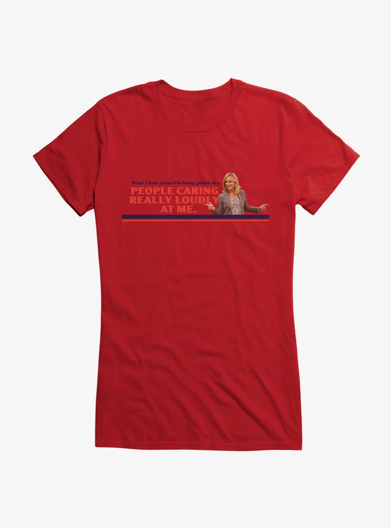 Parks And Recreation People Caring Loudly Girls T-Shirt, , hi-res