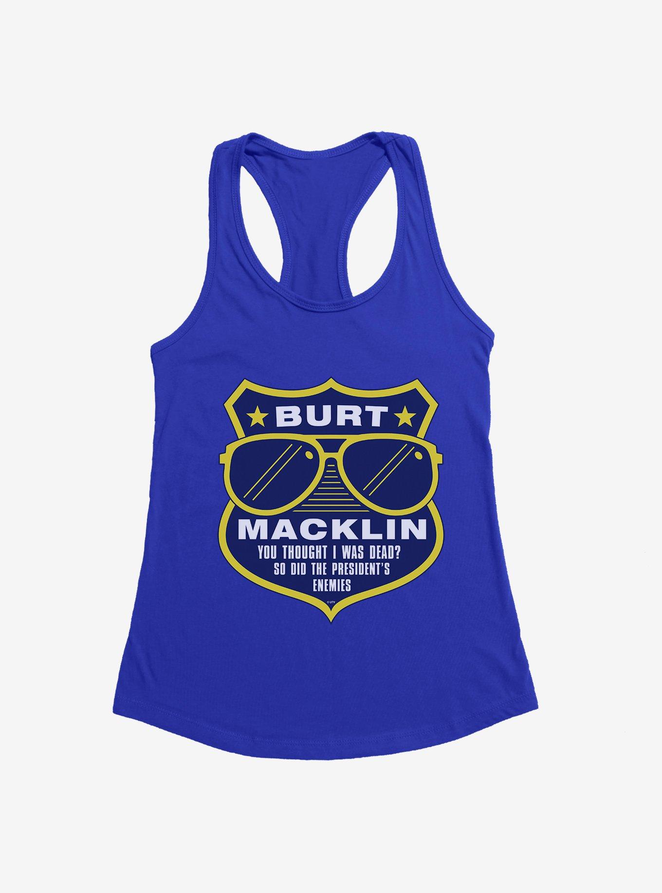 Parks And Recreation Burt Macklin Badge Girls Tank, ROYAL, hi-res