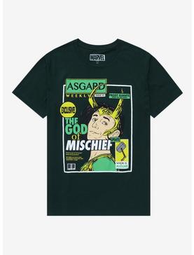 Plus Size Marvel Loki Magazine Cover T-Shirt - BoxLunch Exclusive, , hi-res