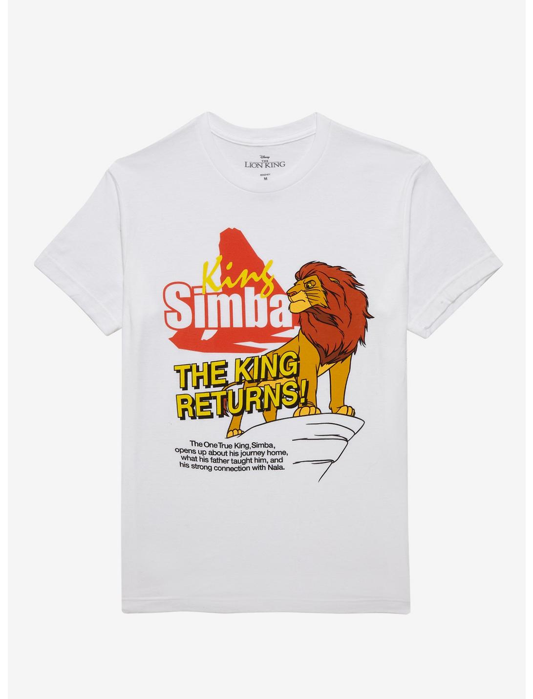 Disney The Lion King Simba Magazine Cover T-Shirt - BoxLunch Exclusive, OFF WHITE, hi-res