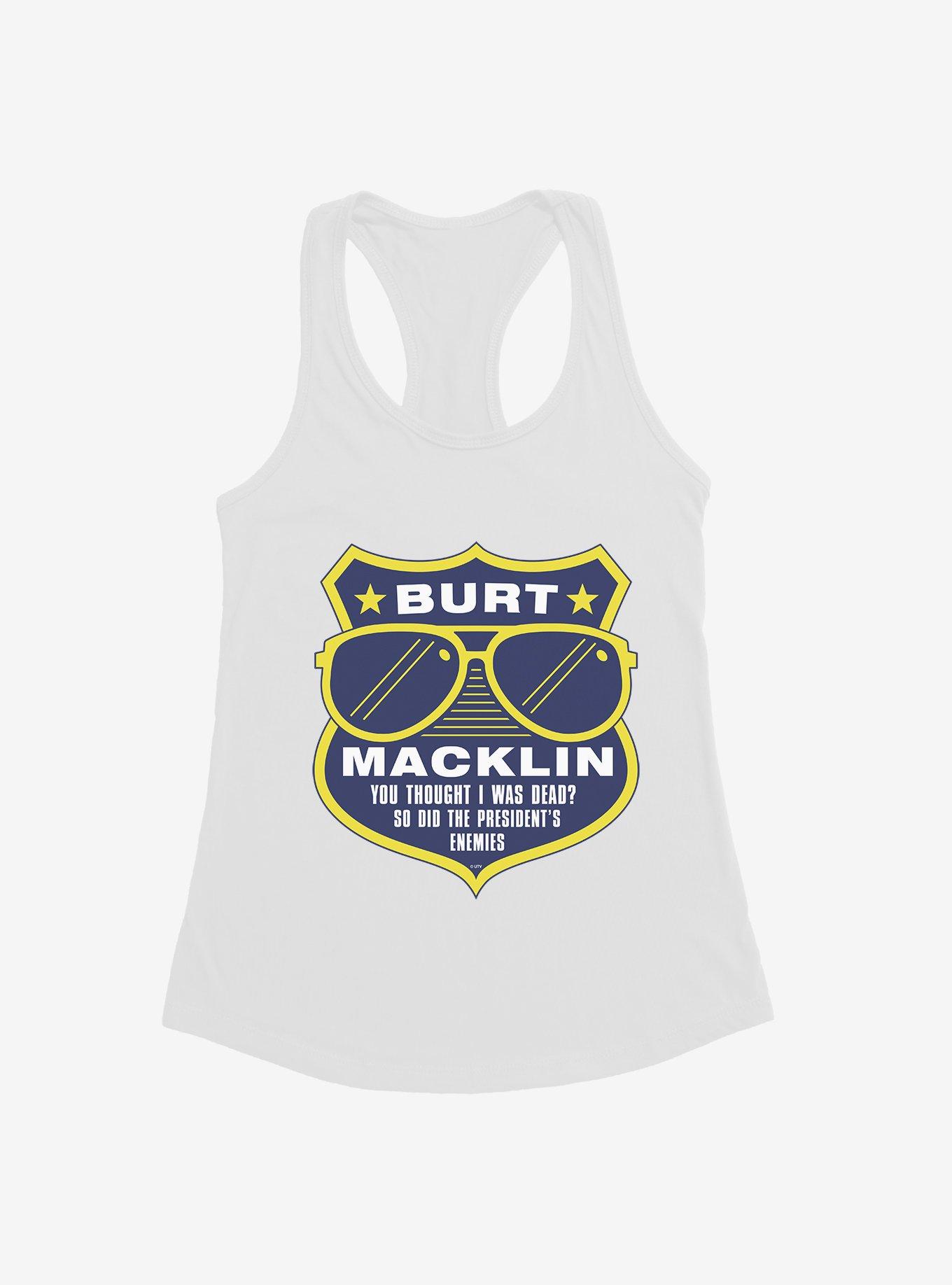 Parks And Recreation Burt Macklin Badge Girls Tank - WHITE | Hot Topic