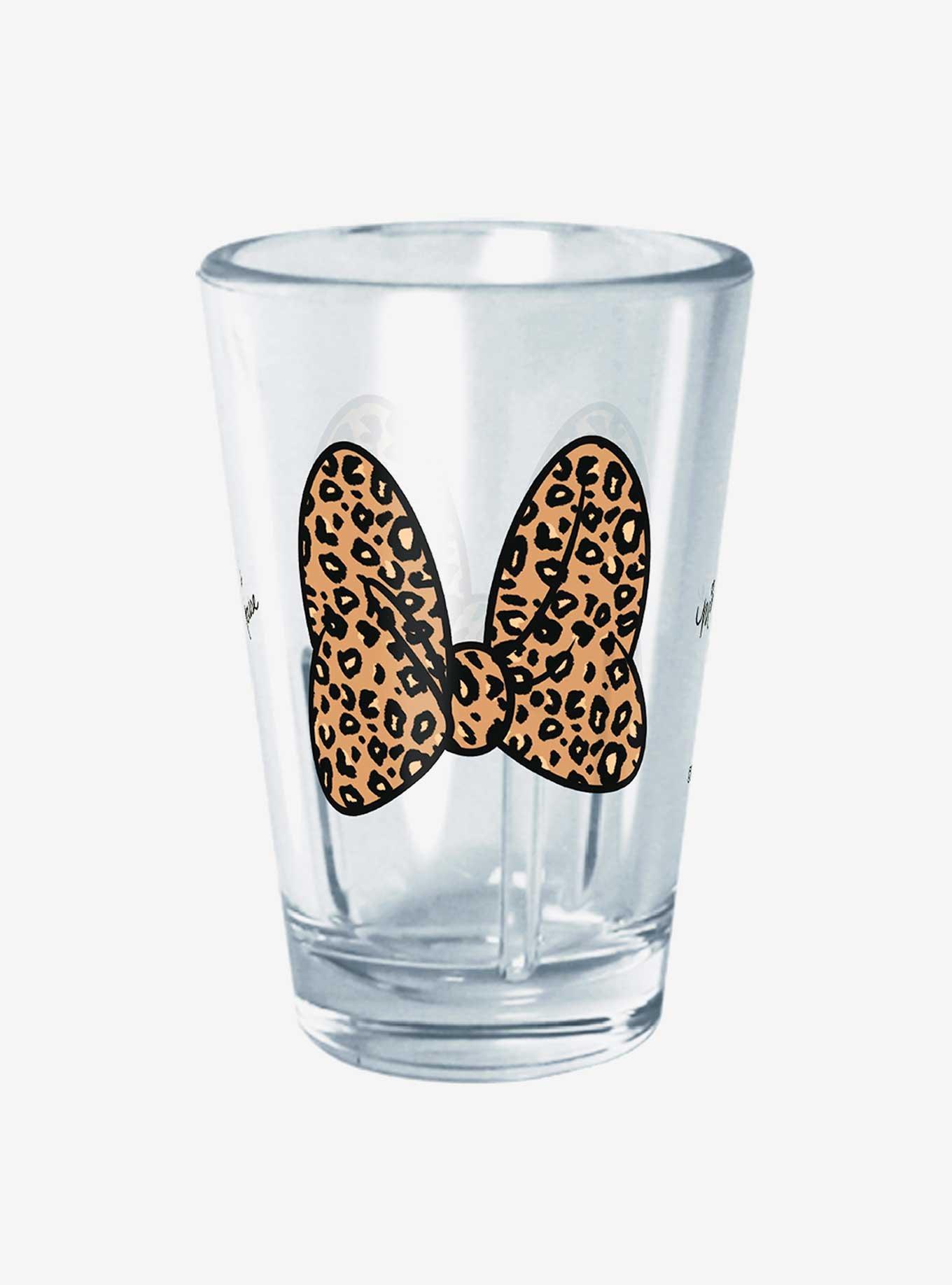 Disney Mickey Mouse Animal Print Bow Mini Glass