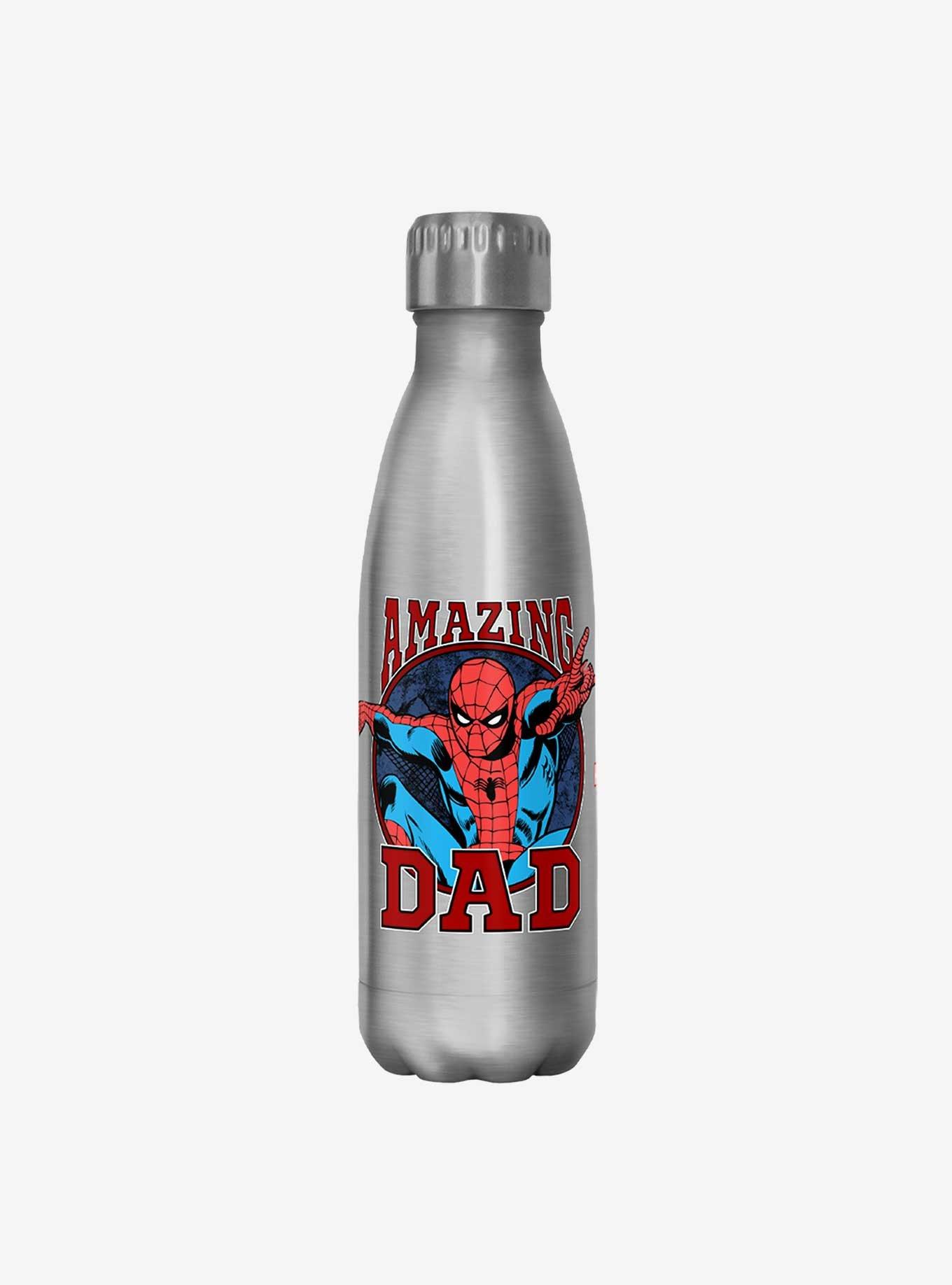 Marvel Spider-Man Amazing Dad Stainless Steel Water Bottle, , hi-res