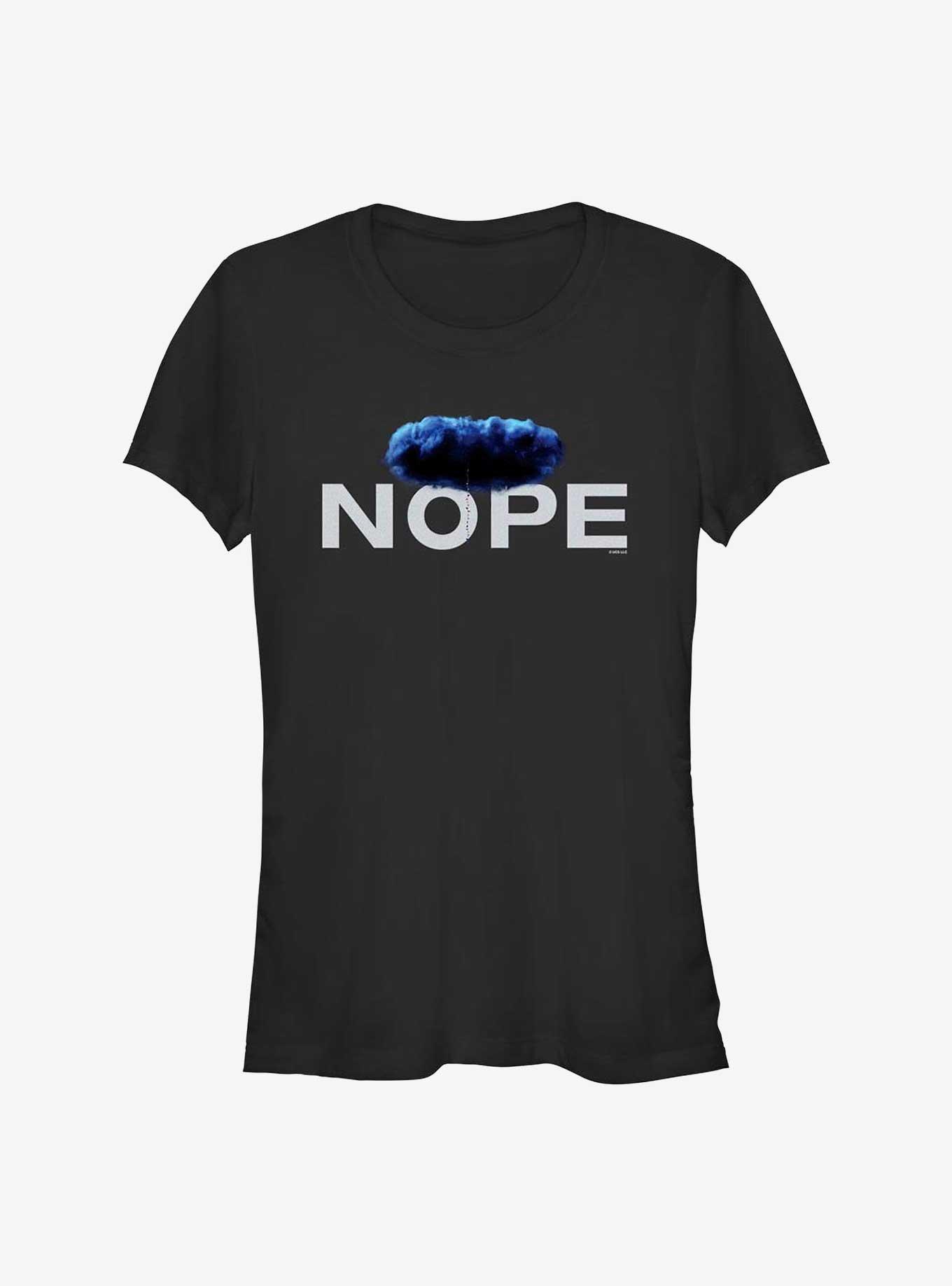 NOPE Logo Cloud Girls T-Shirt, BLACK, hi-res