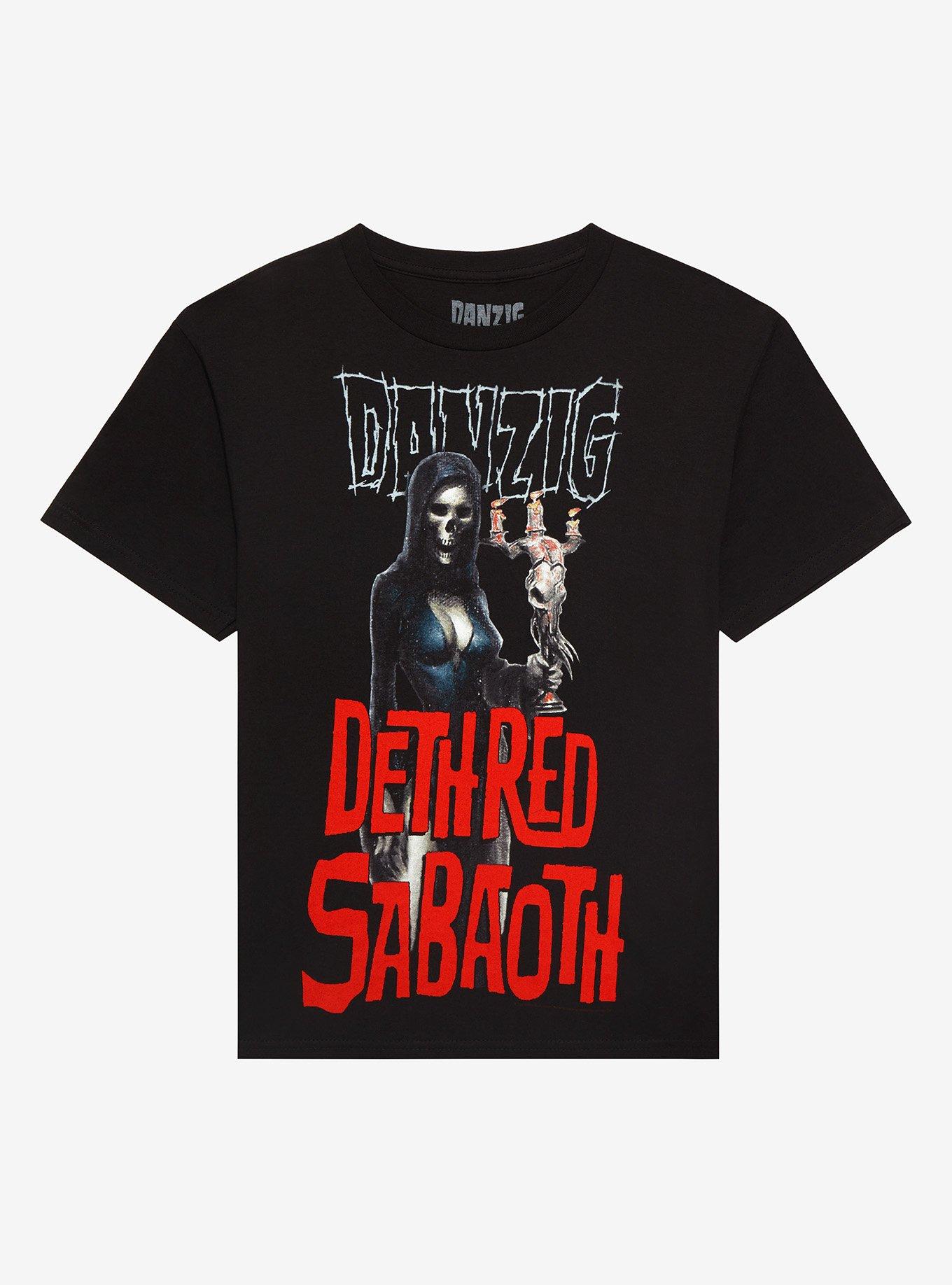 Danzig Deth Red Sabaoth Boyfriend Fit Girls T-Shirt, BLACK, hi-res
