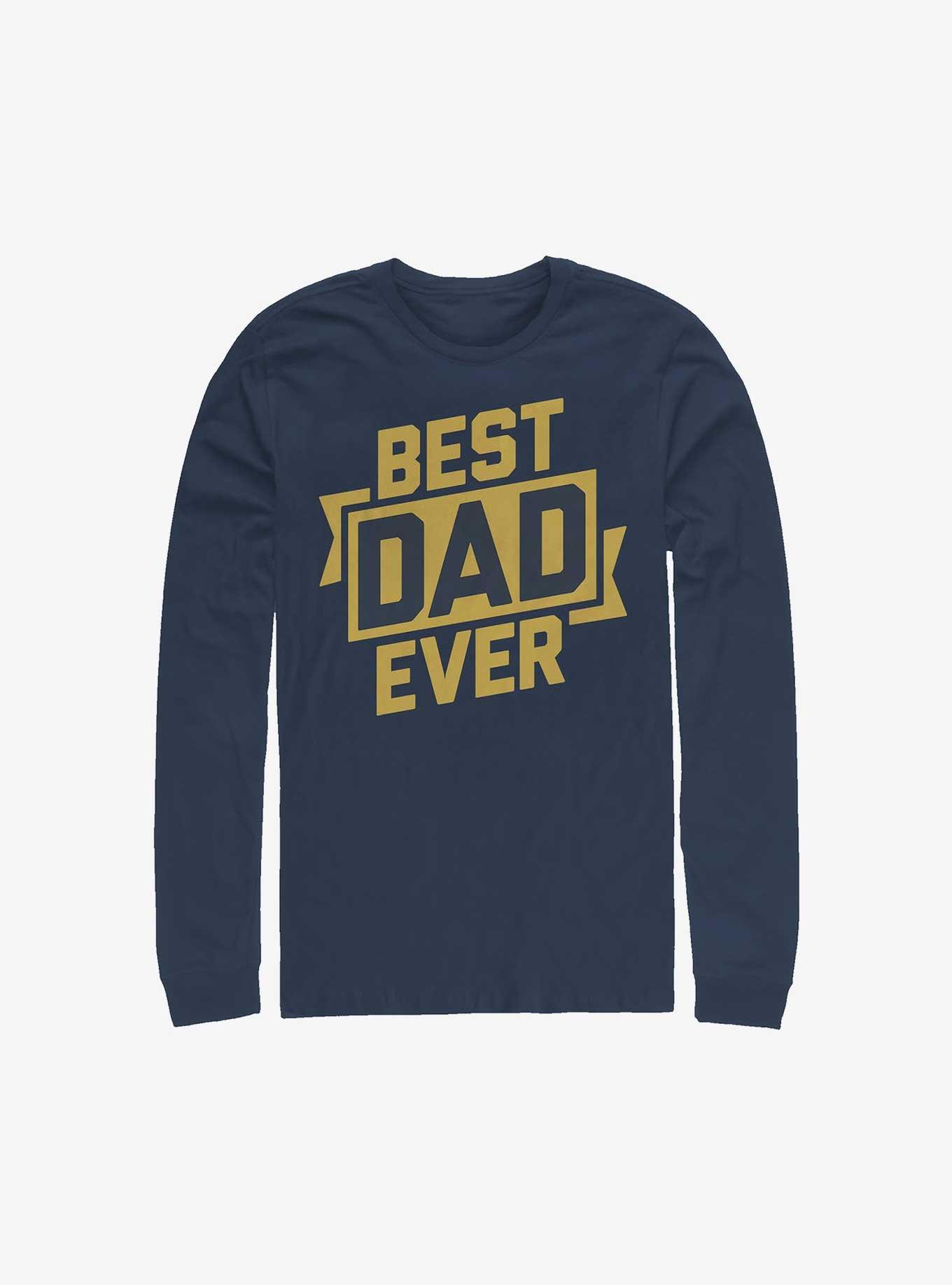 Best Dad Ever Long-Sleeve T-Shirt, NAVY, hi-res