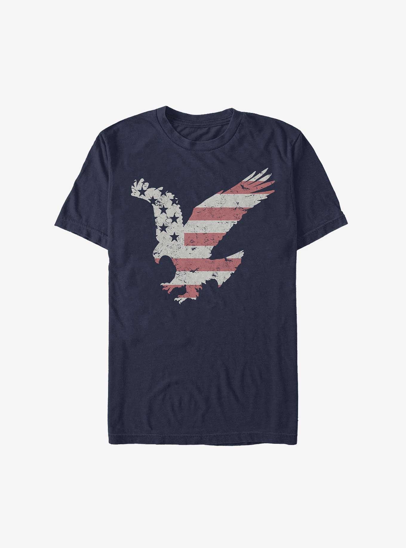 Flying Eagle T-Shirt, NAVY, hi-res