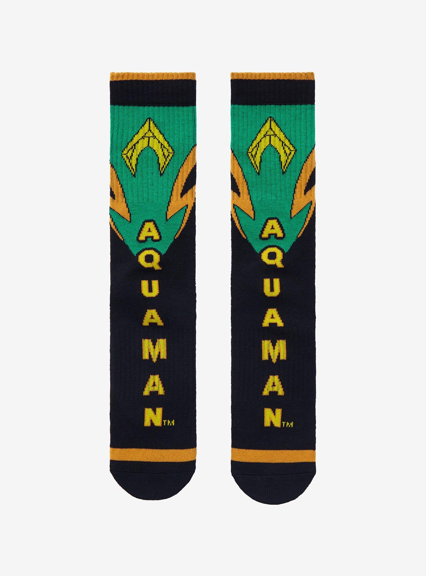 DC Comics Aquaman Costume Crew Socks, , hi-res