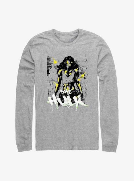 Marvel She Hulk Invincible Green Long-Sleeve T-Shirt - GREY | Hot Topic