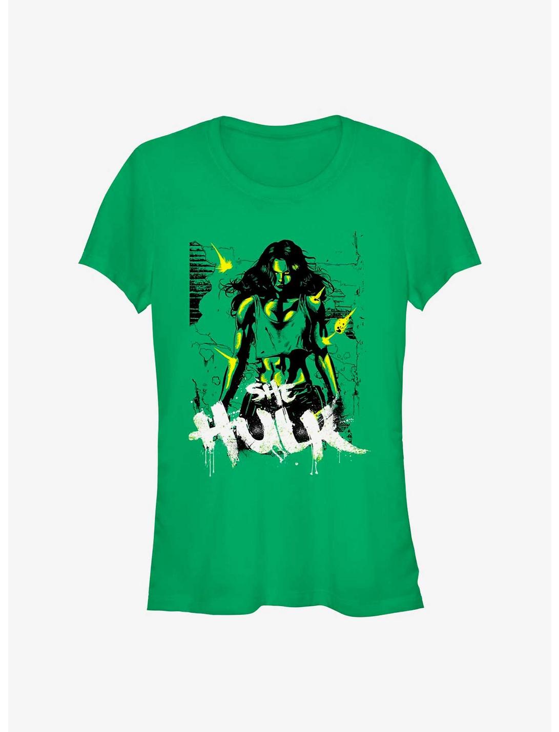Marvel She Hulk Invincible Green Girls T-Shirt, KELLY, hi-res