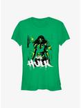 Marvel She Hulk Invincible Green Girls T-Shirt, KELLY, hi-res