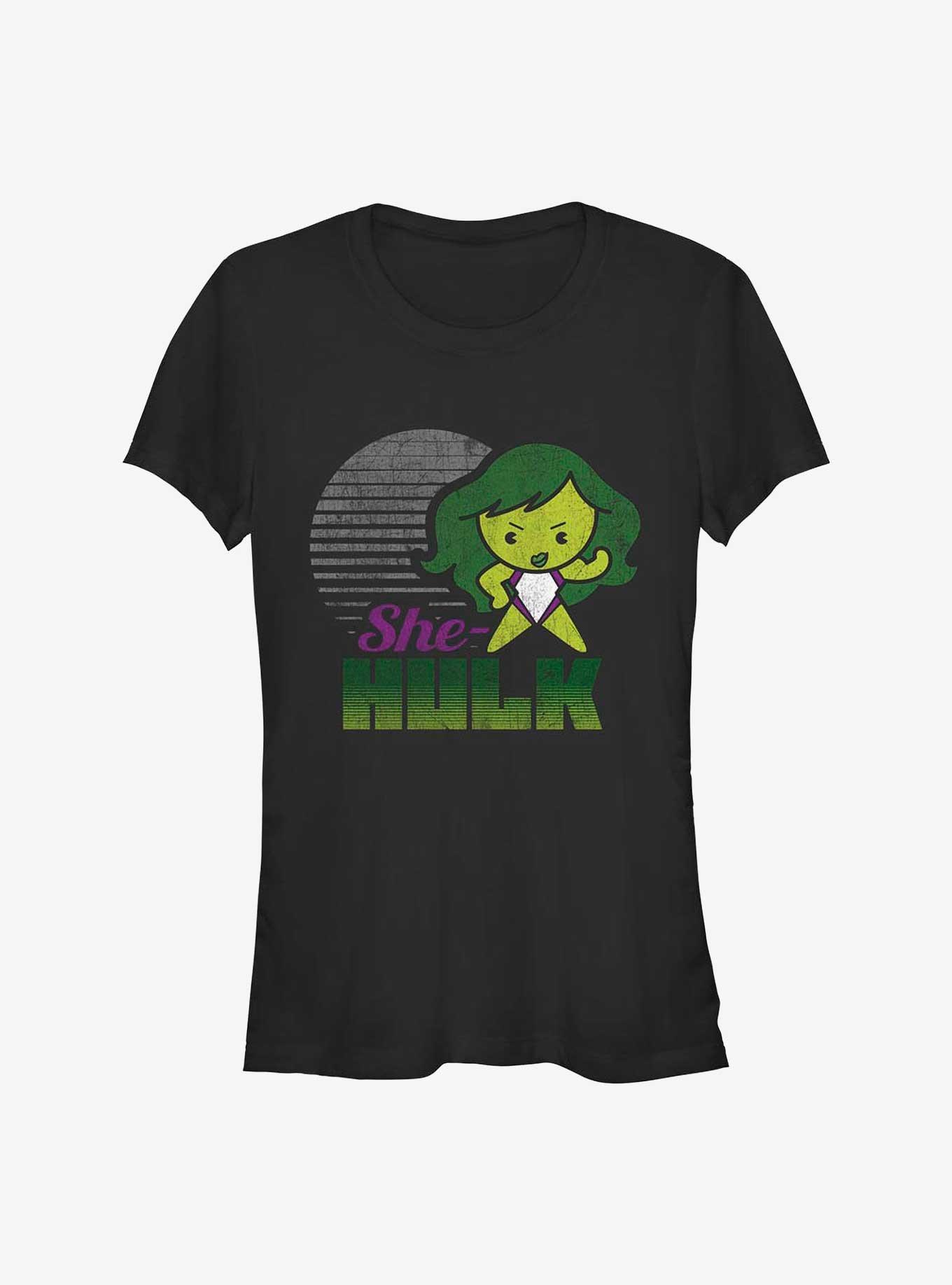 Marvel She Hulk Kawaii Girls T-Shirt, BLACK, hi-res