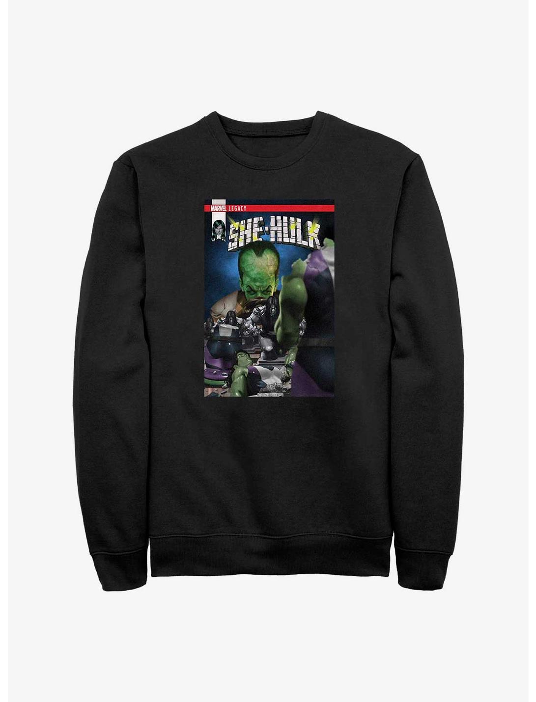 Marvel She Hulk Legacy Comic Book Cover Sweatshirt, BLACK, hi-res