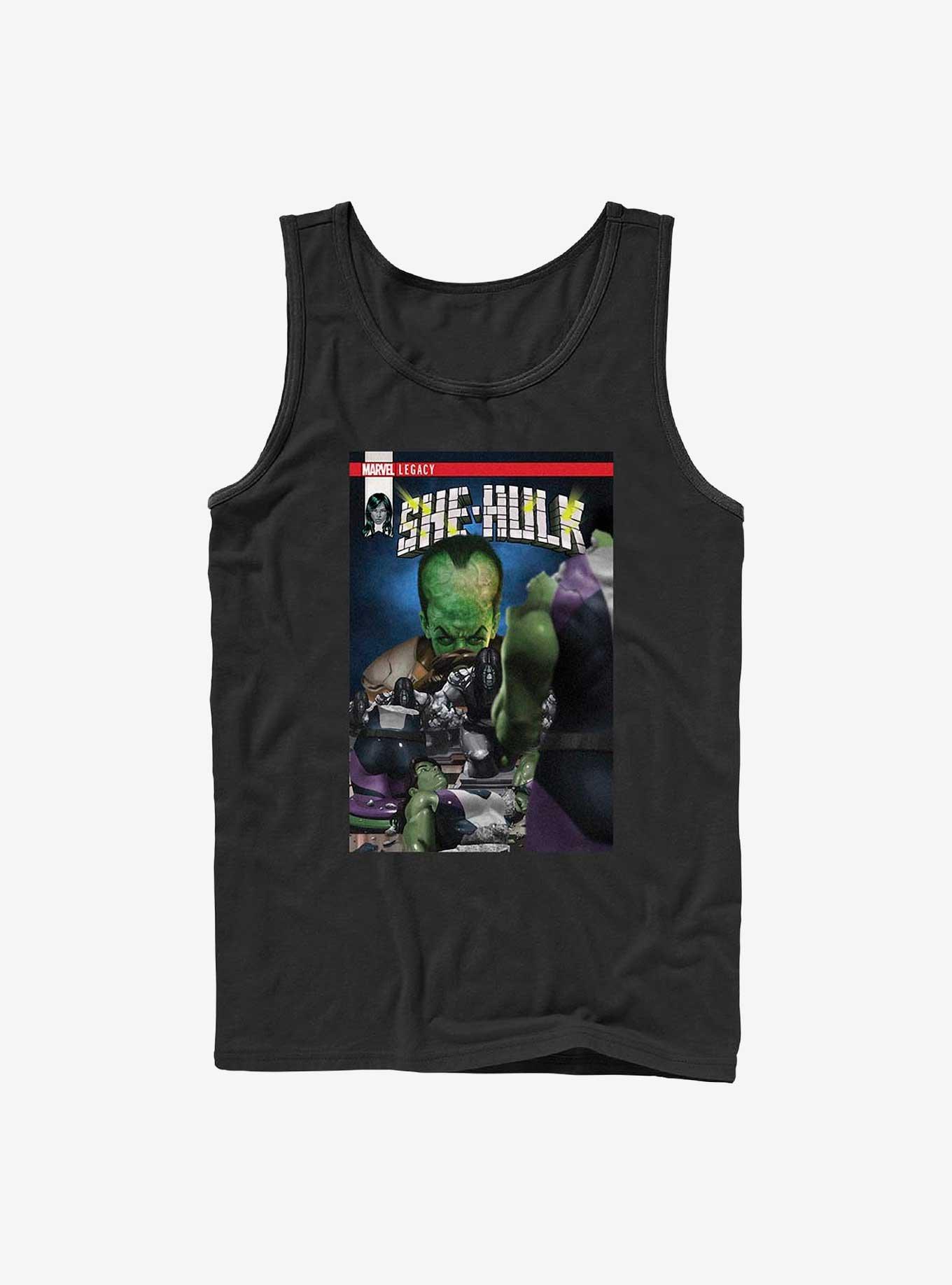 Marvel She Hulk Legacy Comic Book Cover Tank - BLACK