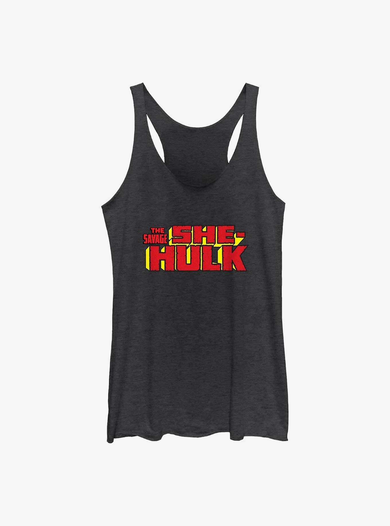 Marvel She Hulk Logo Raw Edge Girls Tank