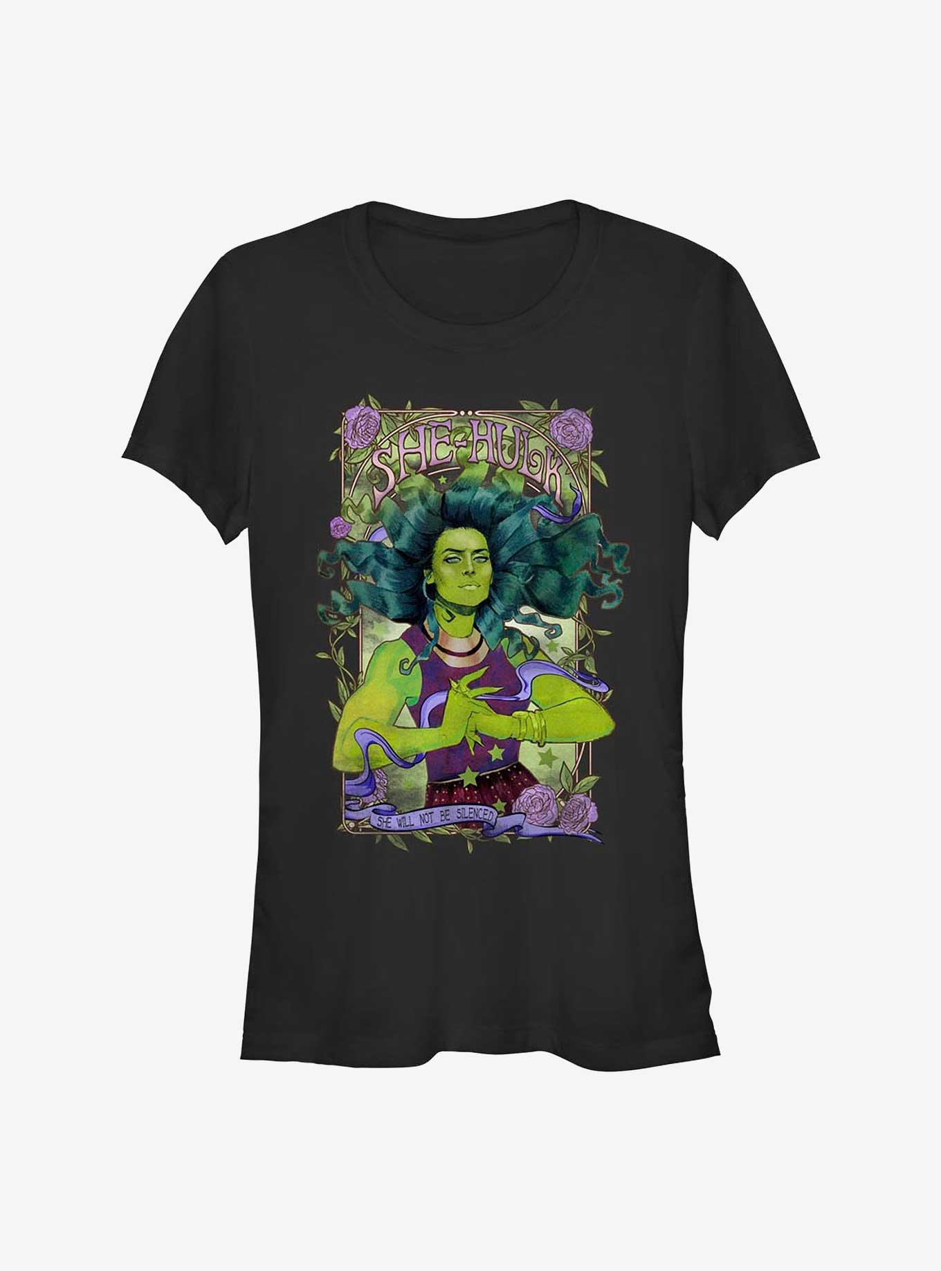 Marvel She Hulk Will Not Be Silenced Girls T-Shirt, BLACK, hi-res