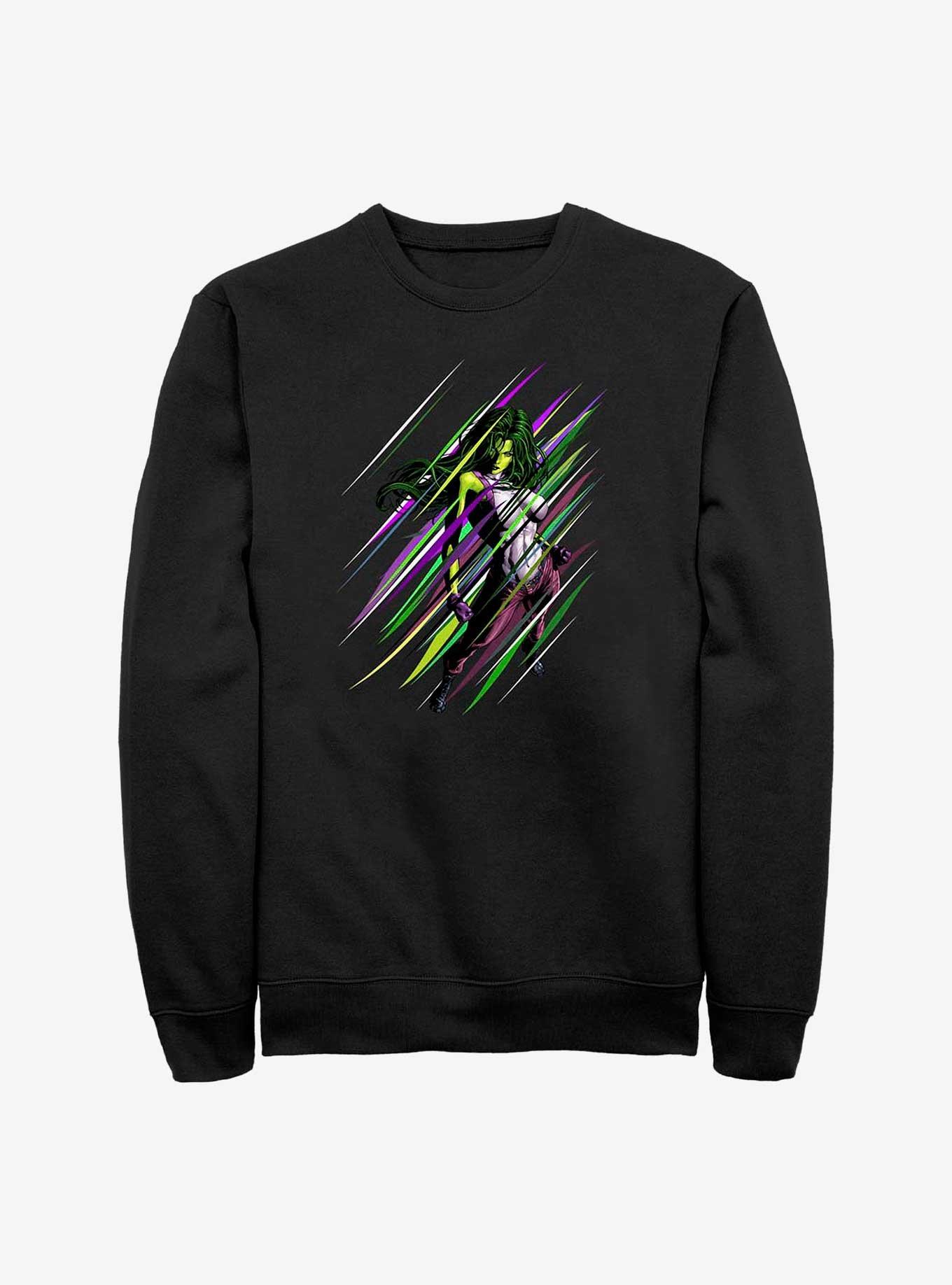 Marvel She Hulk Sensational Hulk Sweatshirt, BLACK, hi-res