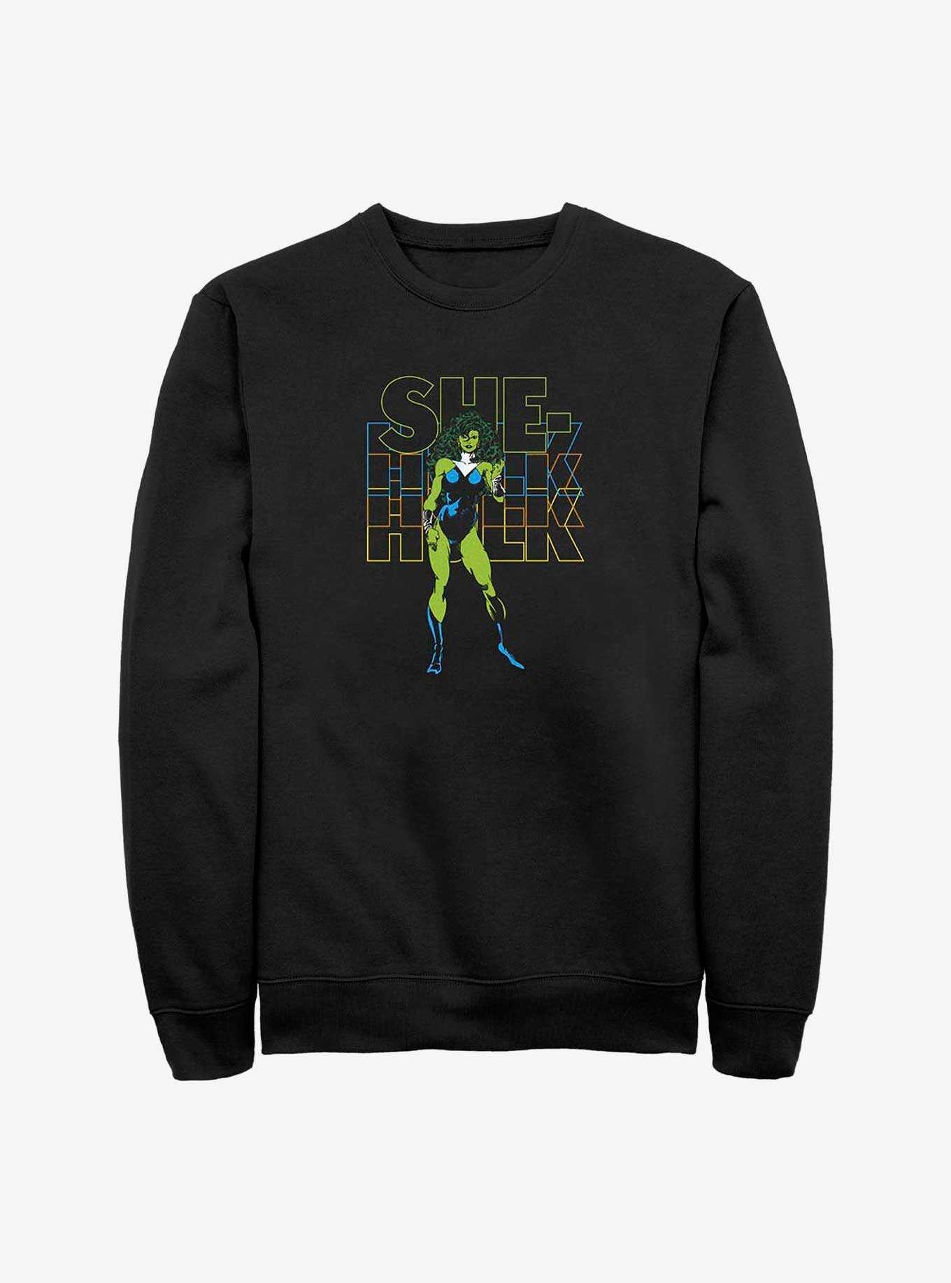 Marvel She Hulk Stacked Block Logo Sweatshirt, , hi-res