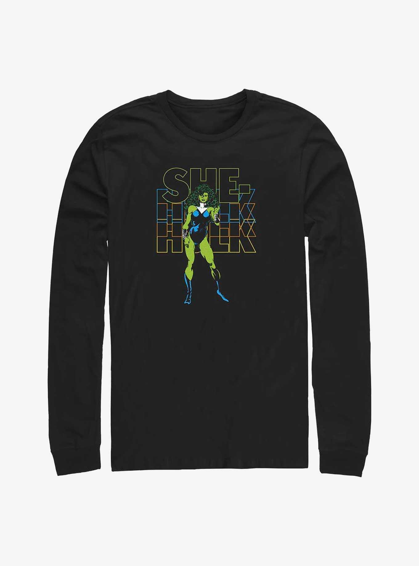 Marvel She Hulk Stacked Block Logo Long-Sleeve T-Shirt, , hi-res