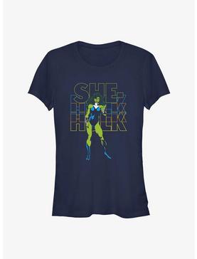 Marvel She Hulk Stacked Block Logo Girls T-Shirt, , hi-res