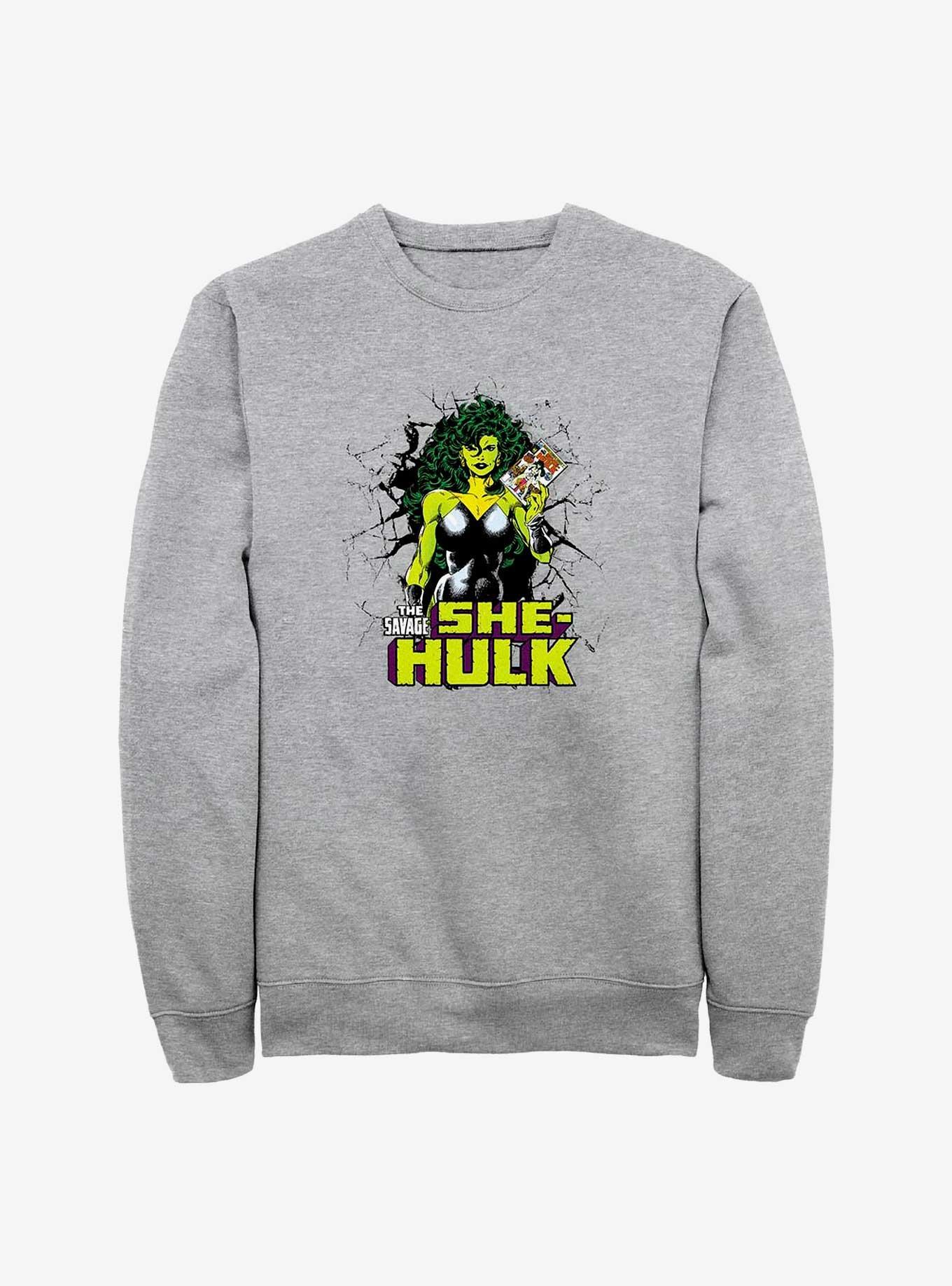 Marvel She Hulk The Savage Sweatshirt, ATH HTR, hi-res