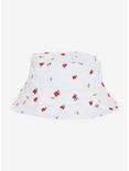 Plus Size White Floral Quilted Bucket Hat, , hi-res