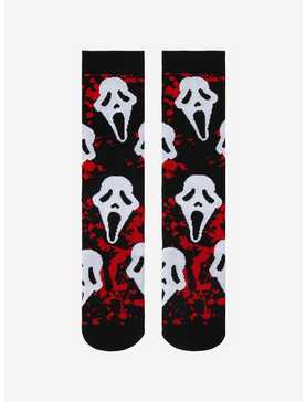 Scream Ghost Face Splatter Crew Socks, , hi-res