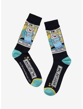 Adventure Time Finn Tarot Card Crew Socks, , hi-res