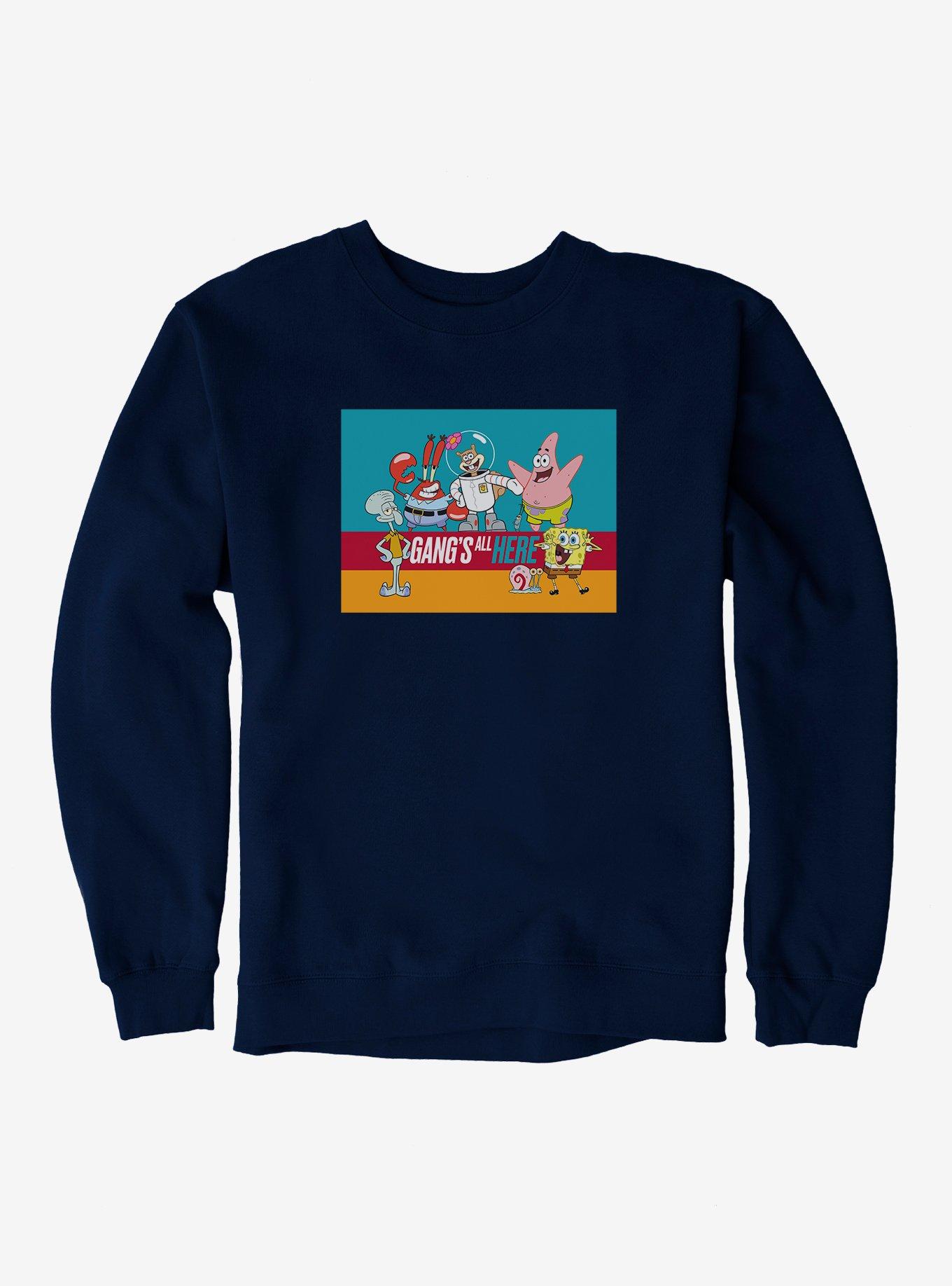 SpongeBob SquarePants Gang's All Here Sweatshirt, NAVY, hi-res