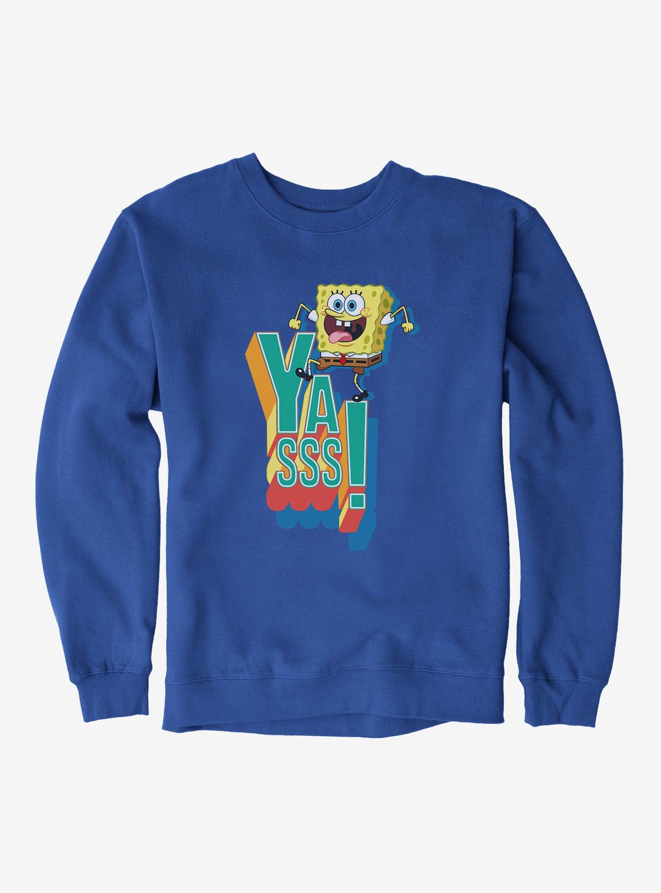 SpongeBob SquarePants Yasss Sweatshirt, ROYAL BLUE, hi-res