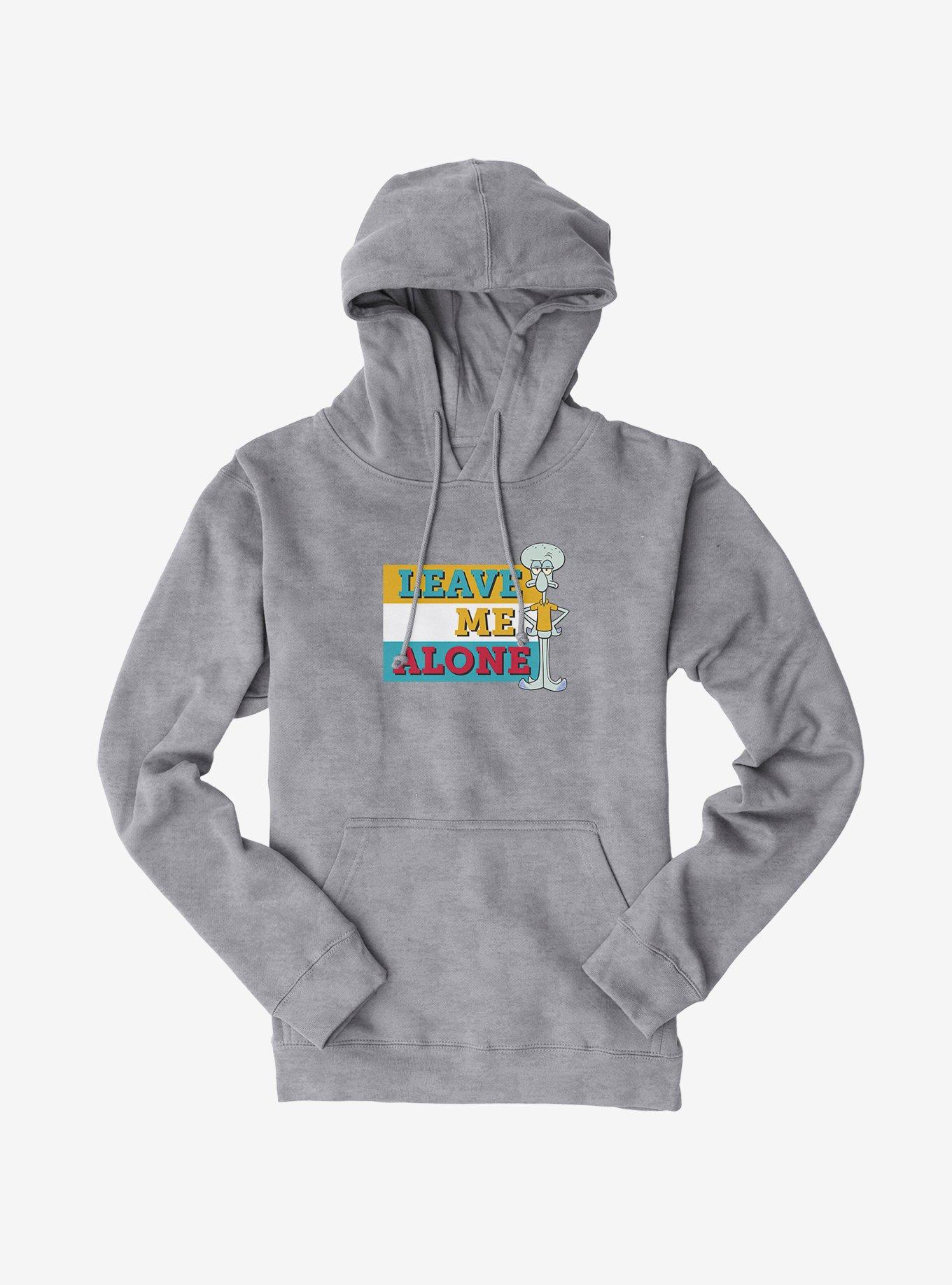 SpongeBob SquarePants Squidward Leave Me Alone Hoodie, HEATHER GREY, hi-res