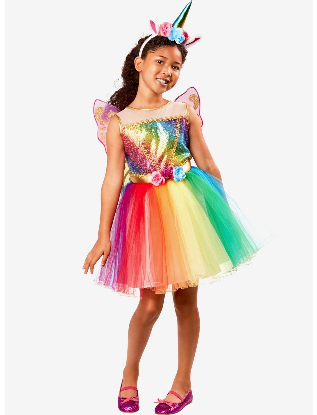 Rainbow Unicorn Youth Costume, MULTI, hi-res