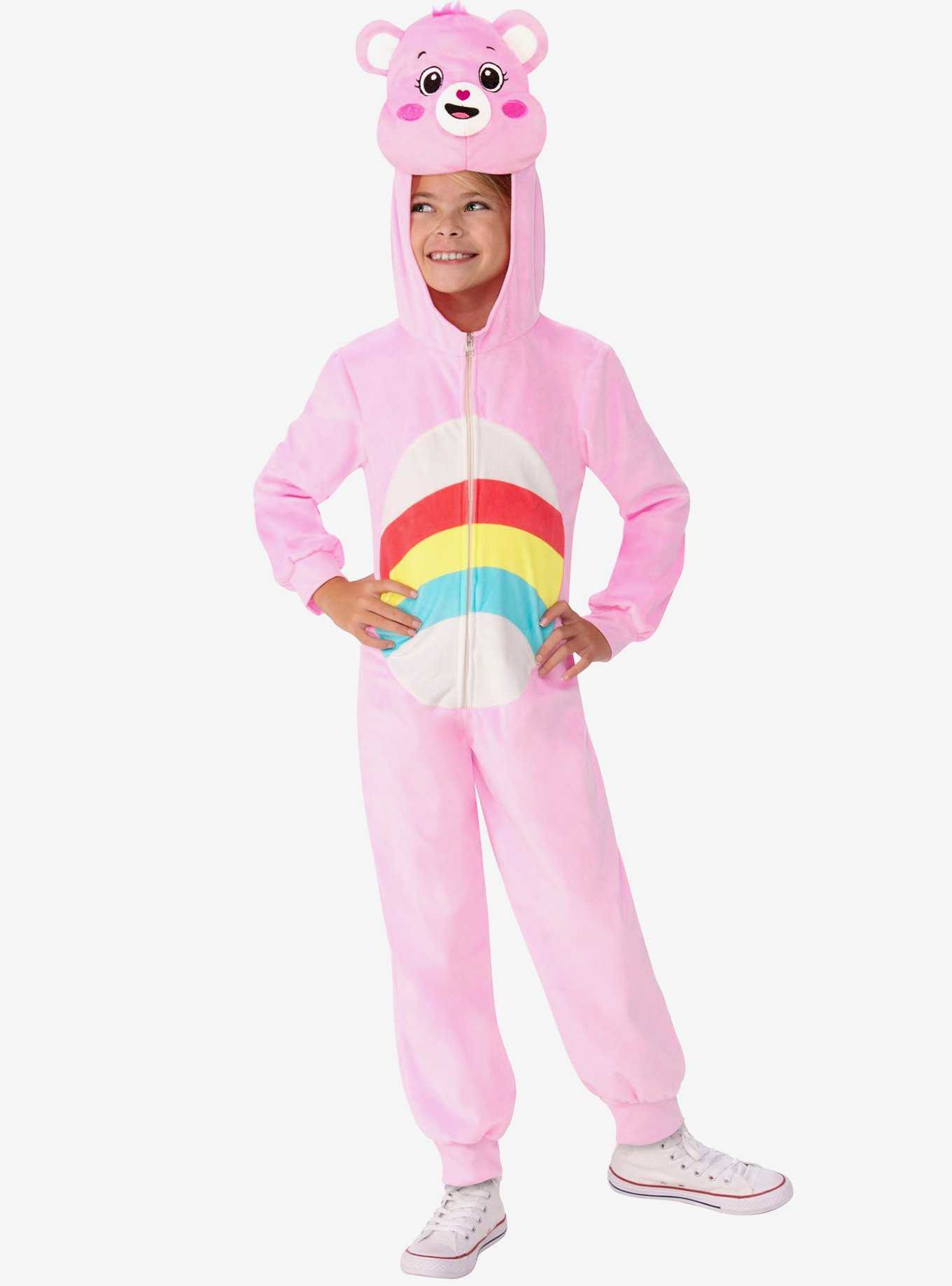 Carebears Cheer Bear Youth Costume Jumpsuit, , hi-res