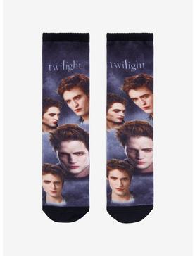 Plus Size Twilight Edward Collage Crew Socks, , hi-res