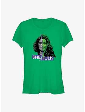 Marvel She-Hulk: Attorney At Law Face Split Girls T-Shirt, , hi-res