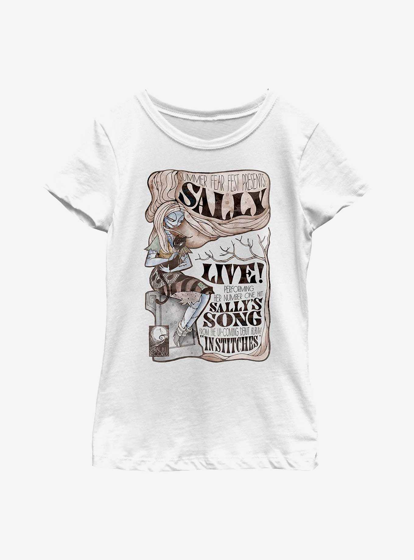 Disney The Nightmare Before Christmas Fest Sally Watercolor Youth Girls T-Shirt, , hi-res
