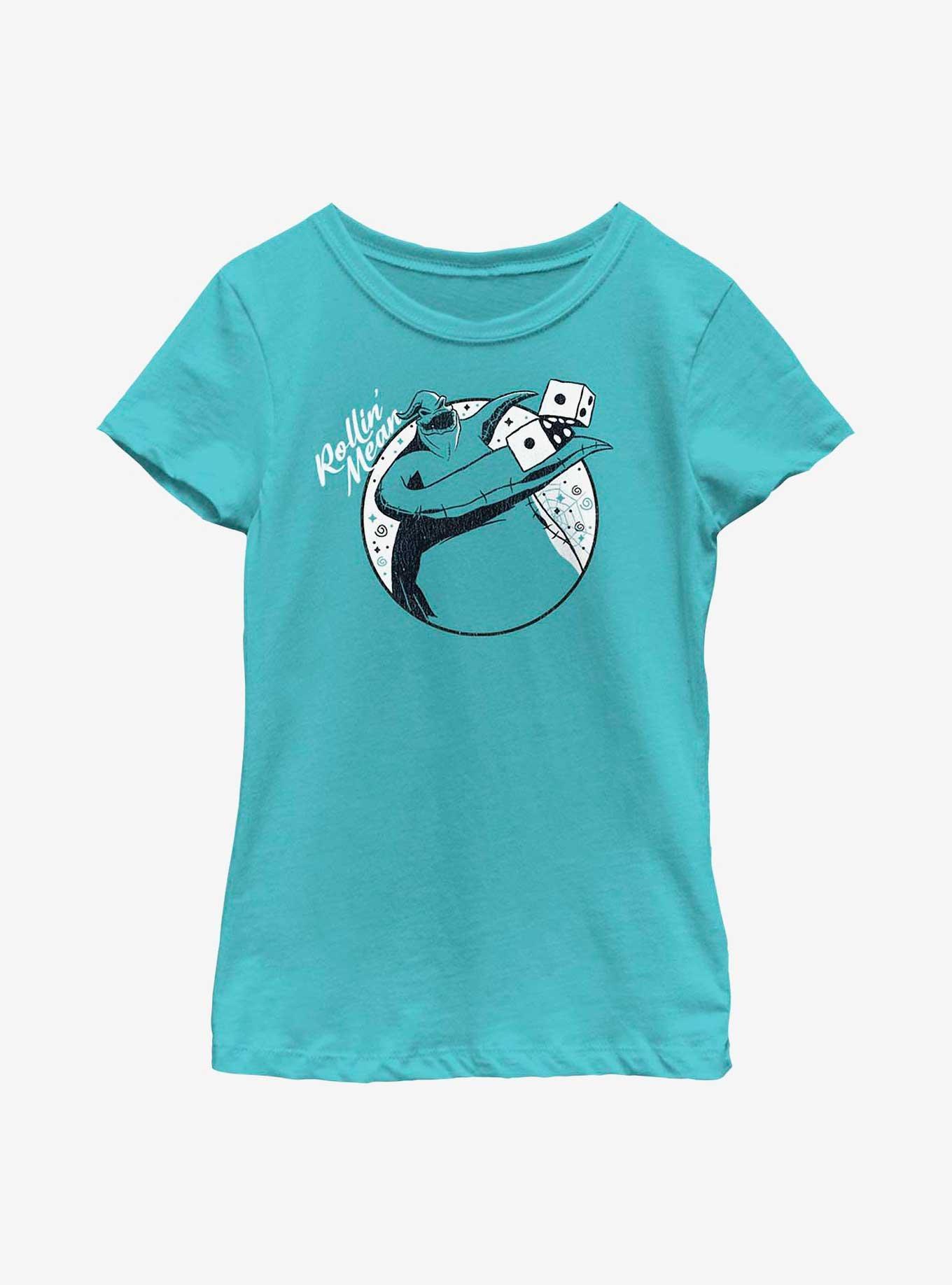 Disney The Nightmare Before Christmas Rollin' Mean Youth Girls T-Shirt, TAHI BLUE, hi-res