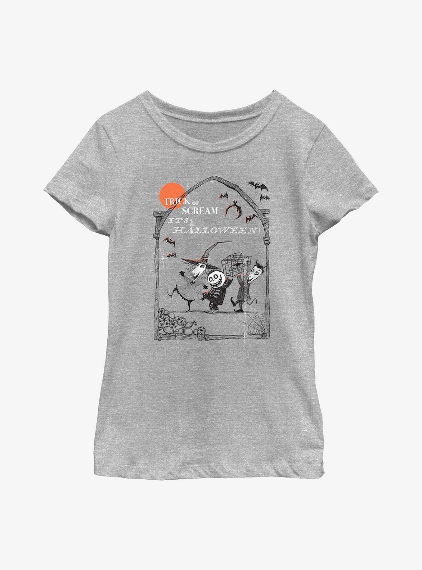 Disney The Nightmare Before Christmas Trick Or Scream Youth Girls T-Shirt, , hi-res