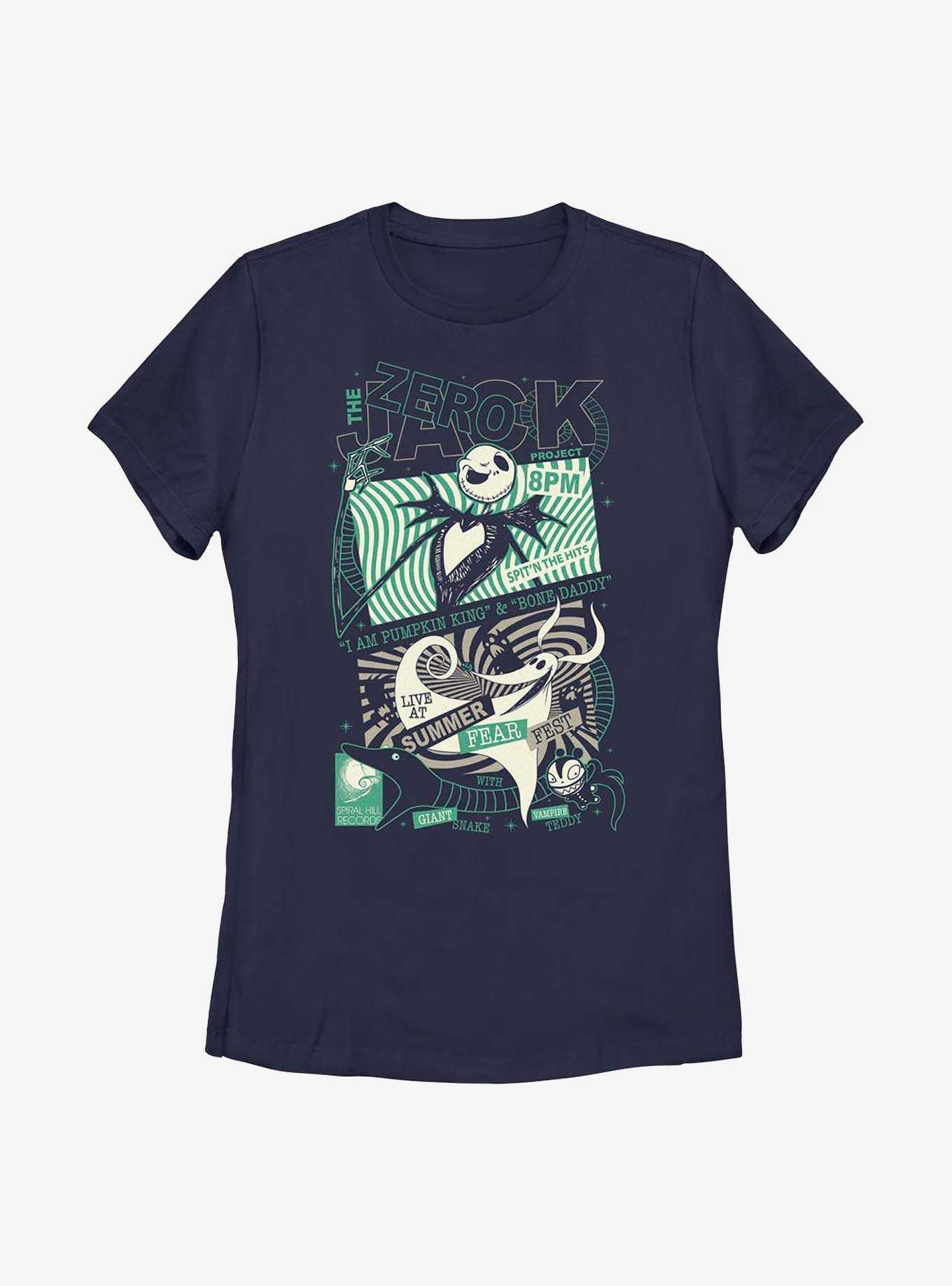 Disney The Nightmare Before Christmas Jack & Zero Fear Fest Poster Womens T-Shirt, , hi-res
