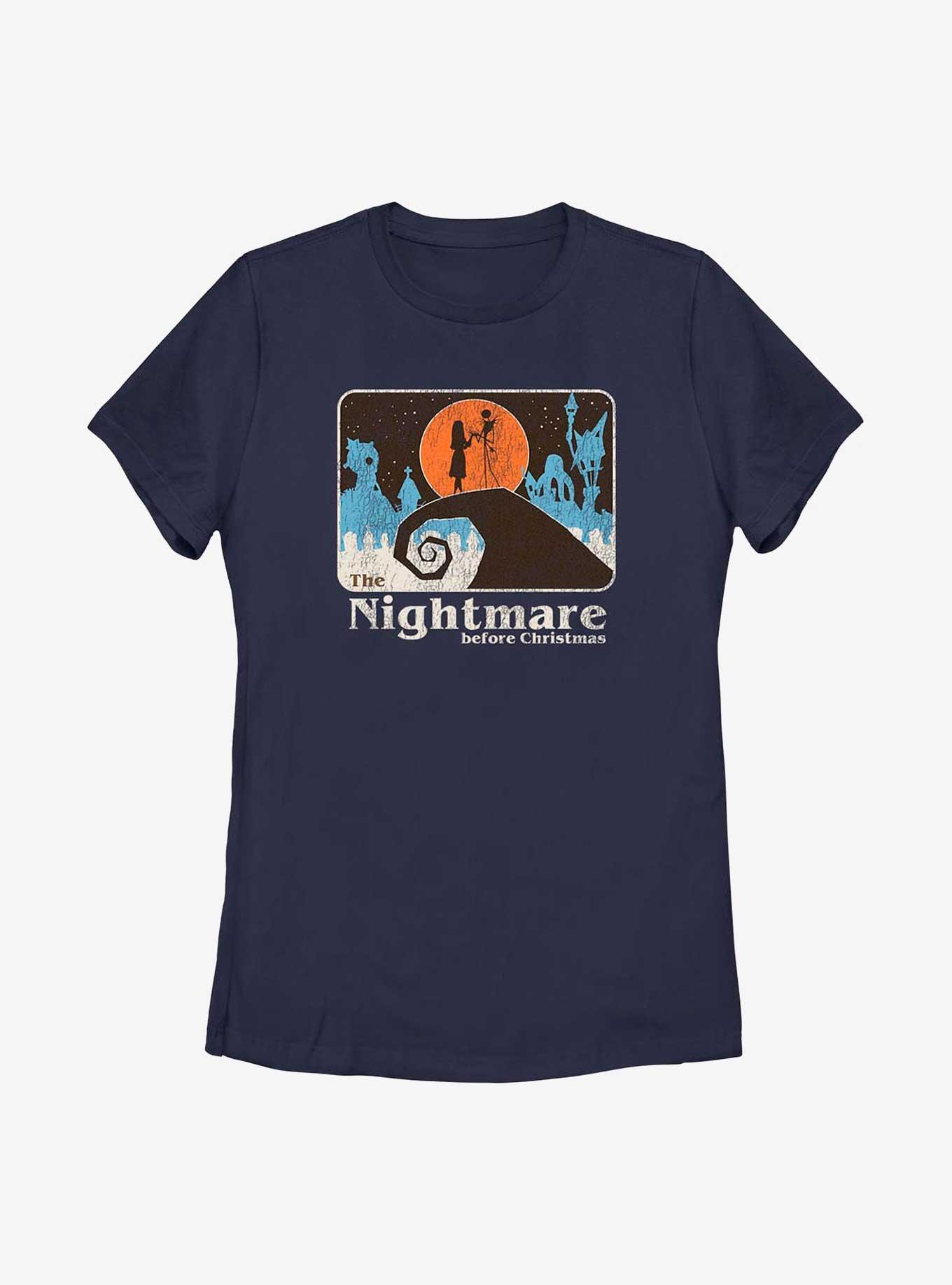 Disney The Nightmare Before Christmas Retro Jack & Sally Scene  Womens T-Shirt, , hi-res
