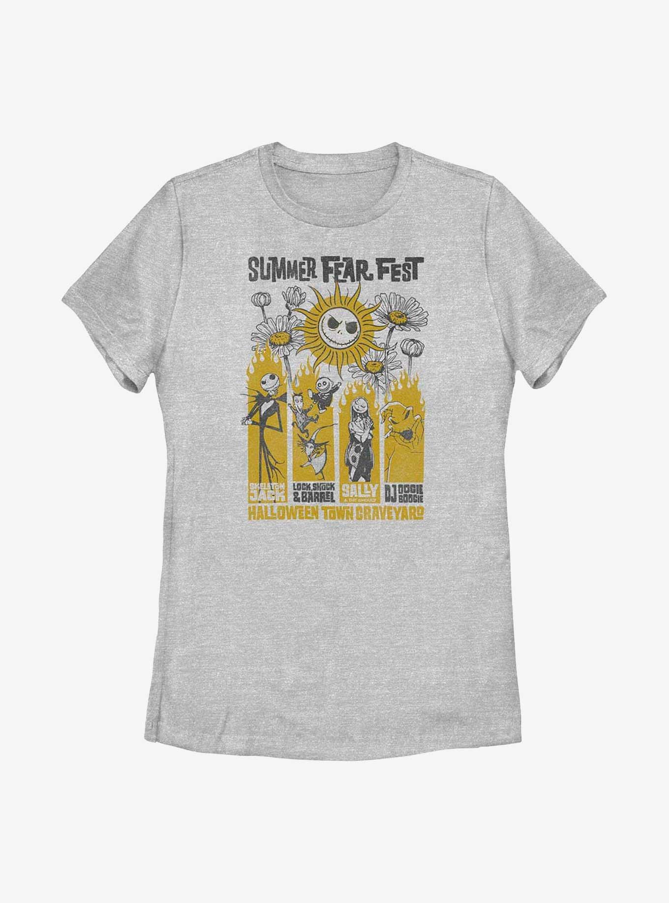Disney The Nightmare Before Christmas Summer Fest Poster Panels Womens T-Shirt, , hi-res