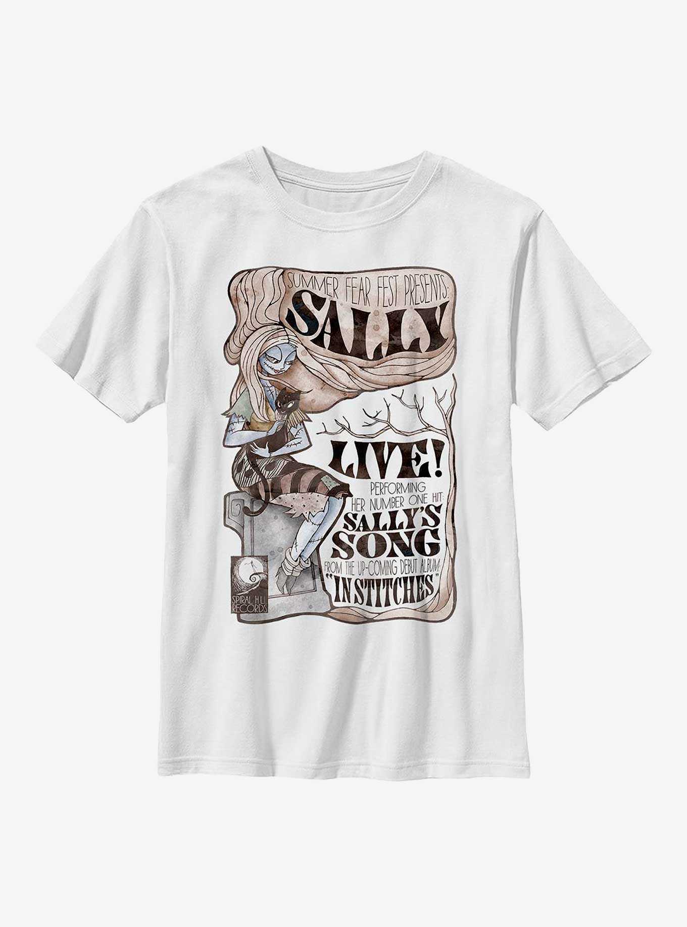 Disney The Nightmare Before Christmas Fest Sally Watercolor Youth T-Shirt, , hi-res