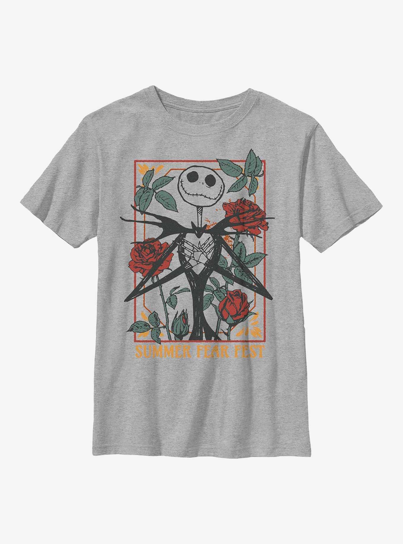 Disney The Nightmare Before Christmas Jack Summer Fear Fest Youth T-Shirt, ATH HTR, hi-res