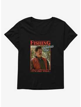 Parks And Recreation Fishing Like Yoga Womens T-Shirt Plus Size, , hi-res